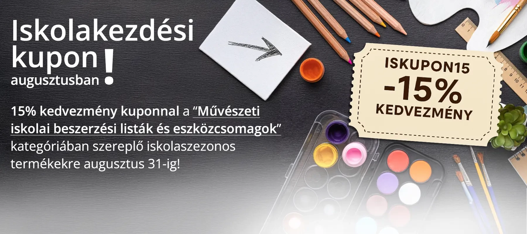 15% Iskolakezdési kupon