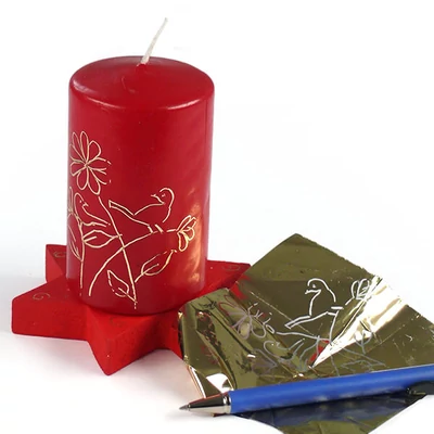 Fólia gyertyára - arany, 10x20 cm