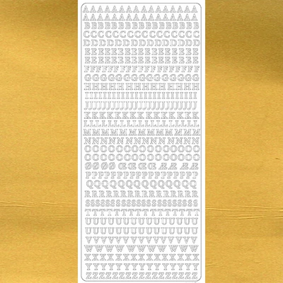 Kontúrmatrica - klasszikus betűk, arany, 0263