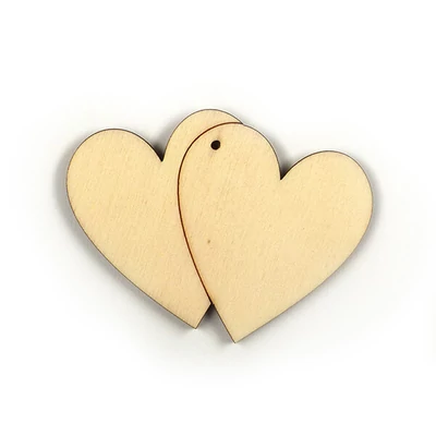 Fafigura, akasztható - Páros szív