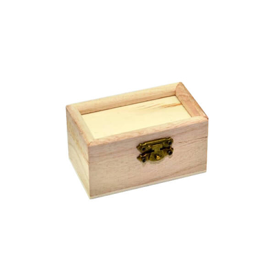 Fa mini doboz, teli tetővel - 8,3x4,5x4 cm