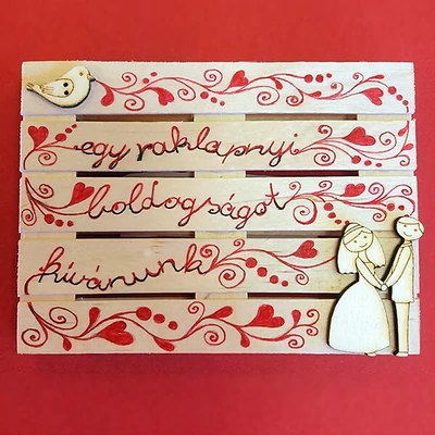 Fa mini raklap, 10x13 cm - alátét