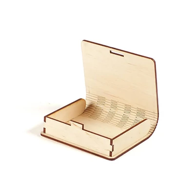 Fa doboz - kártya, hajlékony, 9x11x3 cm