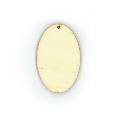 Fa ékszeralap - ovális, 4,5 cm