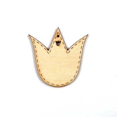 Fafigura, akasztható - Tulipán