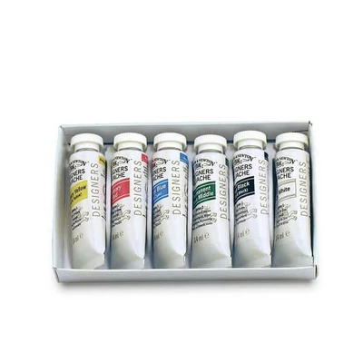 Winsor&amp;Newton Designer’s gouache festék készlet, 6x14 ml