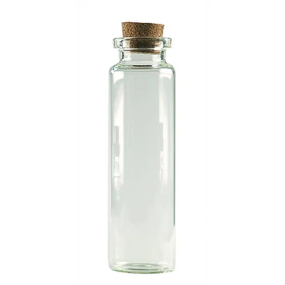 Üvegfiola parafadugóval - nagy, 7,5x2,2 cm