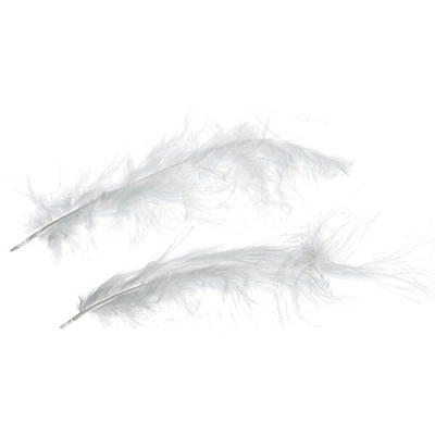 Marabutoll - fehér, 8-10 cm, 22 db/csomag