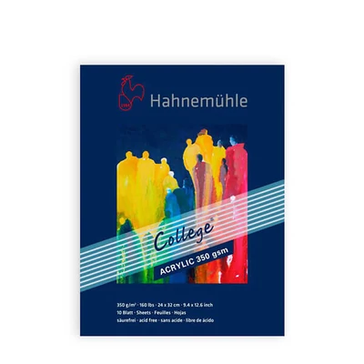 Hahnemühle College akril festőtömb, 350 g, 10 lap - 24x32 cm