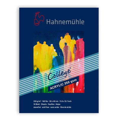 Hahnemühle College akril festőtömb, 350 g, 10 lap - 30x40 cm