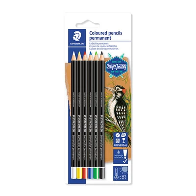 Színesceruza készlet, mindenre író, Staedtler, Design Journey, Lumocolor - 6 db