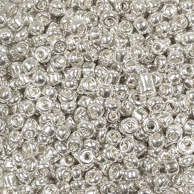 Fémes kásagyöngy, 2 mm - ezüst