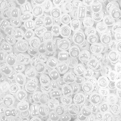 Gyöngyházas kásagyöngy, 2 mm - fehér