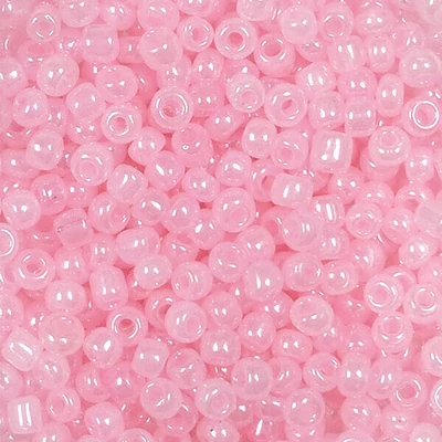 Gyöngyházas kásagyöngy, 2 mm - világos rózsaszín