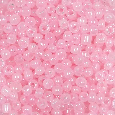 Gyöngyházas kásagyöngy, 2 mm - világos rózsaszín