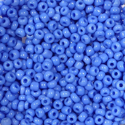 Kásagyöngy, telt színű, 2 mm - középkék