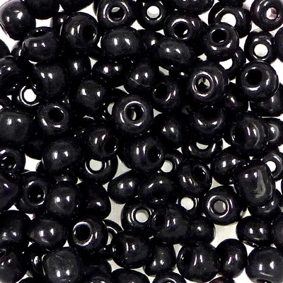 Kásagyöngy, telt színű, 4 mm - fekete