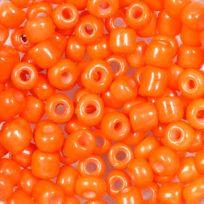 Kásagyöngy, telt színű, 4 mm - narancssárga