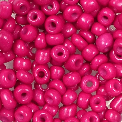 Kásagyöngy, telt színű, 4 mm - pink