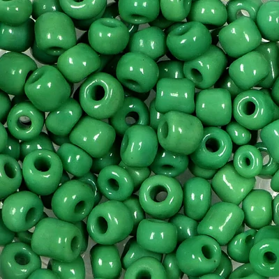 Kásagyöngy, telt színű, 4 mm - sötétzöld
