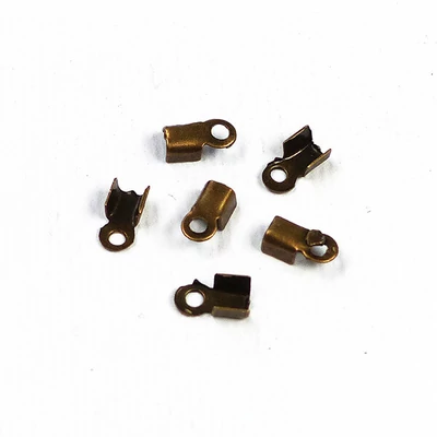 Bőr végzáró, szögletes - antik, 3x6 mm