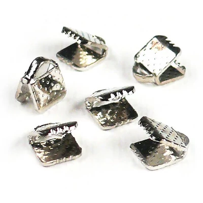 Szalagvégzáró - ródium, 6 mm