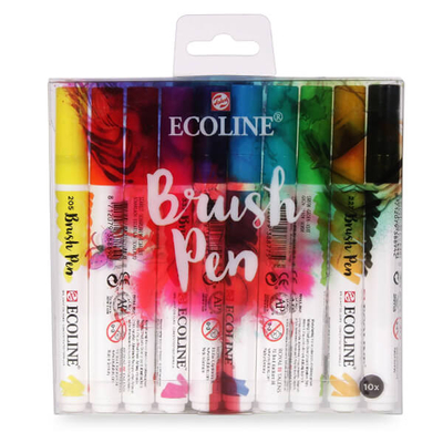 Talens Ecoline Brush Pen akvarell ecsetfilc készlet - 10 db