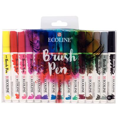 Talens Ecoline Brush Pen akvarell ecsetfilc készlet - 15 db