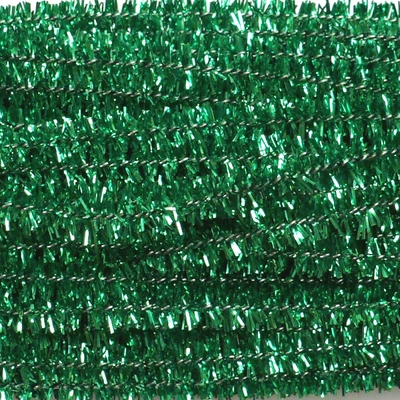 Zsenília, 30 cm - csillámos zöld