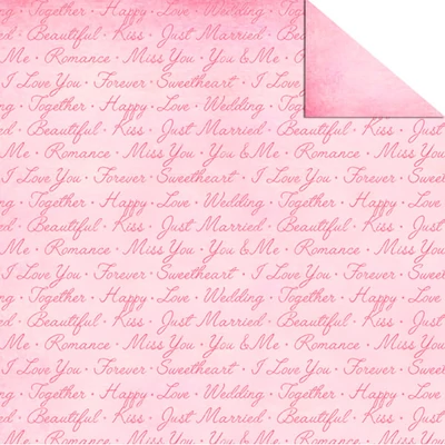 Fotókarton, 49,5x68 cm - Wedding rose - felíratok, rózsaszín