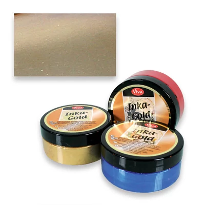 Inka Gold metál festékpaszta, 50 g - alt silber