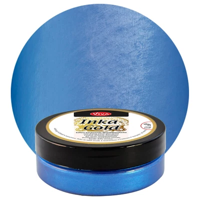 Inka Gold metál festékpaszta, 50 g - stahl blau