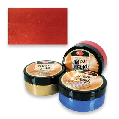 Inka Gold metál festékpaszta, 50 g - lava rot