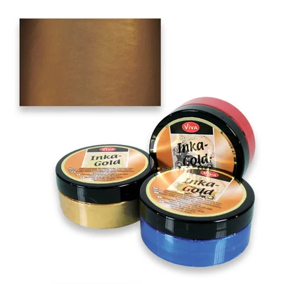 Inka Gold metál festékpaszta, 50 g - browngold