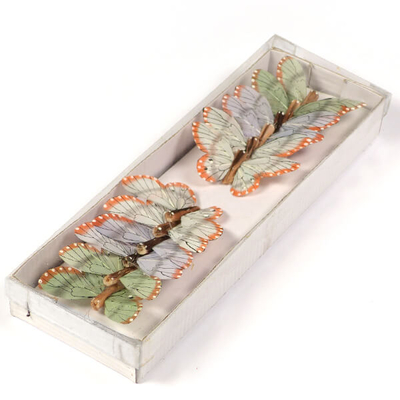 Pillangók dobozban, beszúrható, színes, 12 db