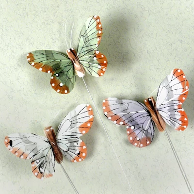 Pillangó, színes, 7,5 cm, 1 db