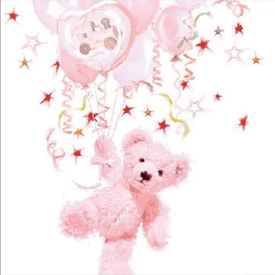 Szalvéta - Teddy, rózsaszín (k)