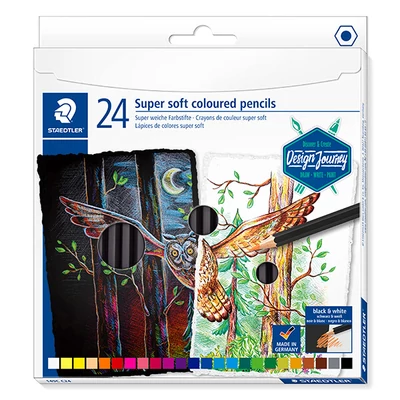 Színesceruza készlet, Staedtler, Design Journey, Super Soft - 24 db