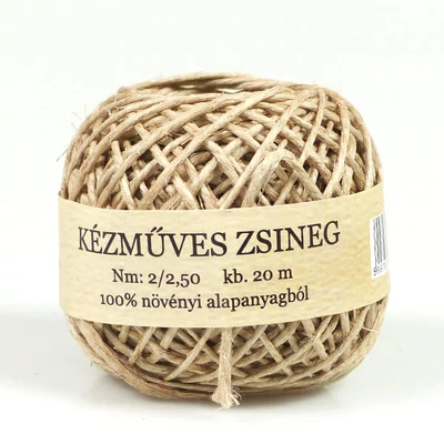 Kenderzsineg gombolyag 20 m - natúr