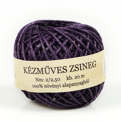 Kenderzsineg gombolyag 20 m - sötétlila