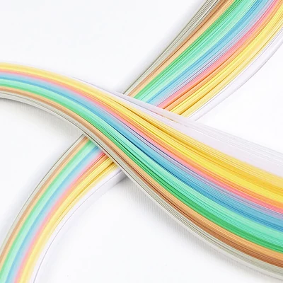 Hobbyművész Quilling papírcsík, 80 g - szivárvány pasztell, 3 mm/6 mm, 300 db