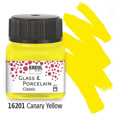Üveg- és porcelánfesték, Kreul, Classic - 01 kanárisárga