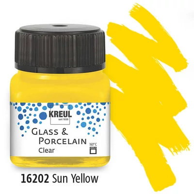 Üveg- és porcelánfesték, Kreul, Clear - 02 napsárga