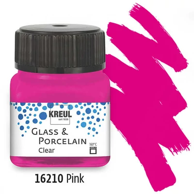 Üveg- és porcelánfesték, Kreul, Clear - 10 pink