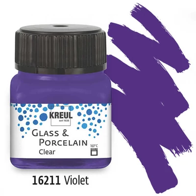 Üveg- és porcelánfesték, Kreul, Clear - 11 viola