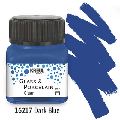 Üveg- és porcelánfesték, Kreul, Clear - 17 sötétkék