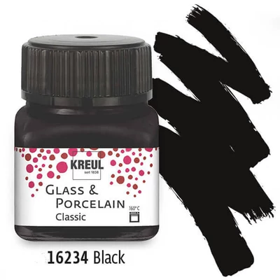 Üveg- és porcelánfesték, Kreul, Classic - fekete