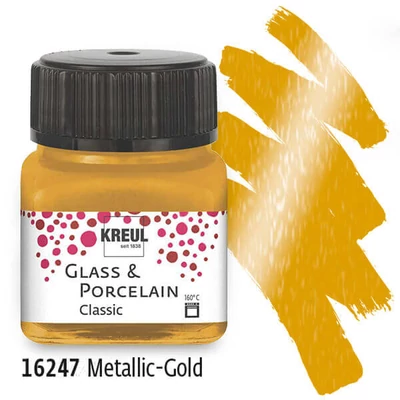 Üveg- és porcelánfesték, Kreul, Classic - metál arany
