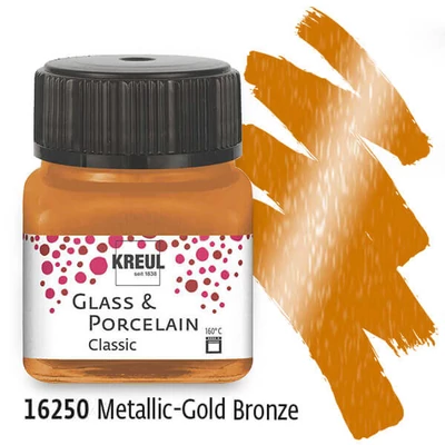 Üveg- és porcelánfesték, Kreul, Classic - metál aranybronz