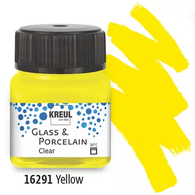 Üveg- és porcelánfesték, Kreul, Clear - 91 sárga